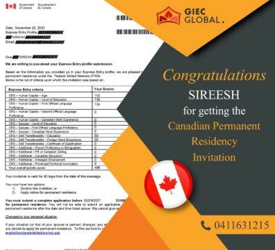 Canada PR invitation approved of Sɪʀᴇᴇsʜ