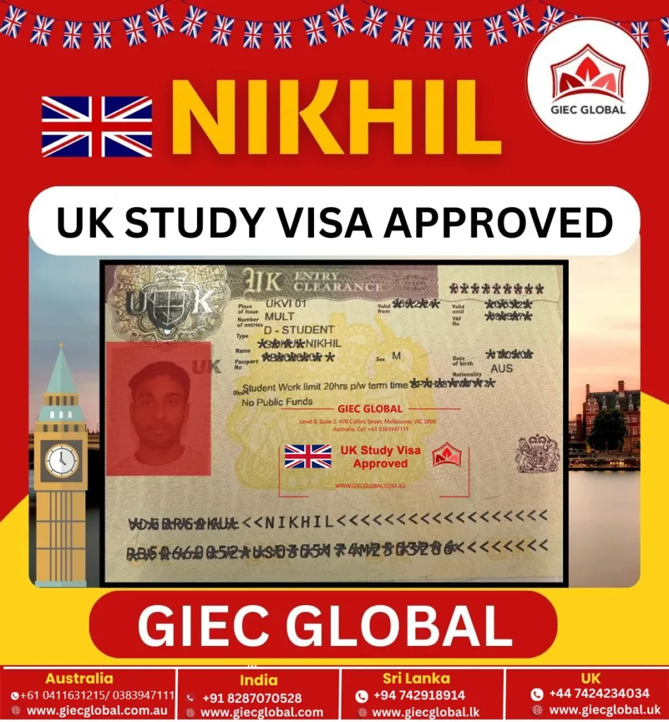 Nikhil UK study visa approved