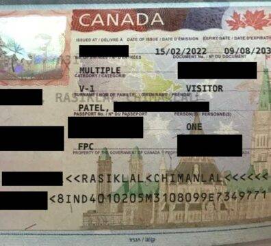 Canada Tourist Visa Granted of Rasiklal