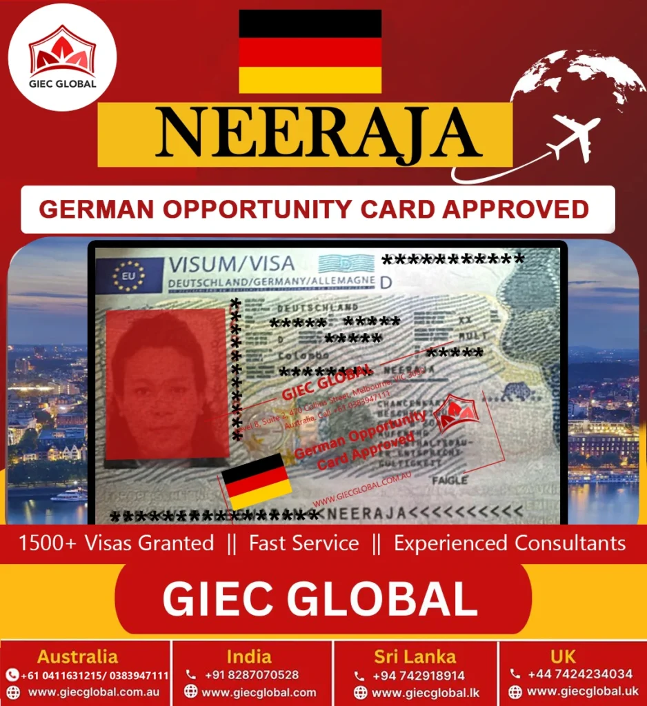German Opportunity Card Approved Neeraja