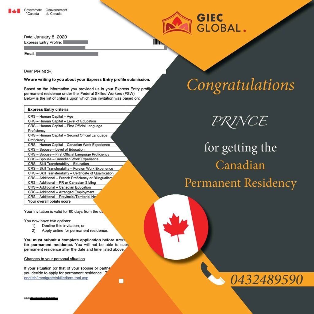 Canada PR Approved of Prince