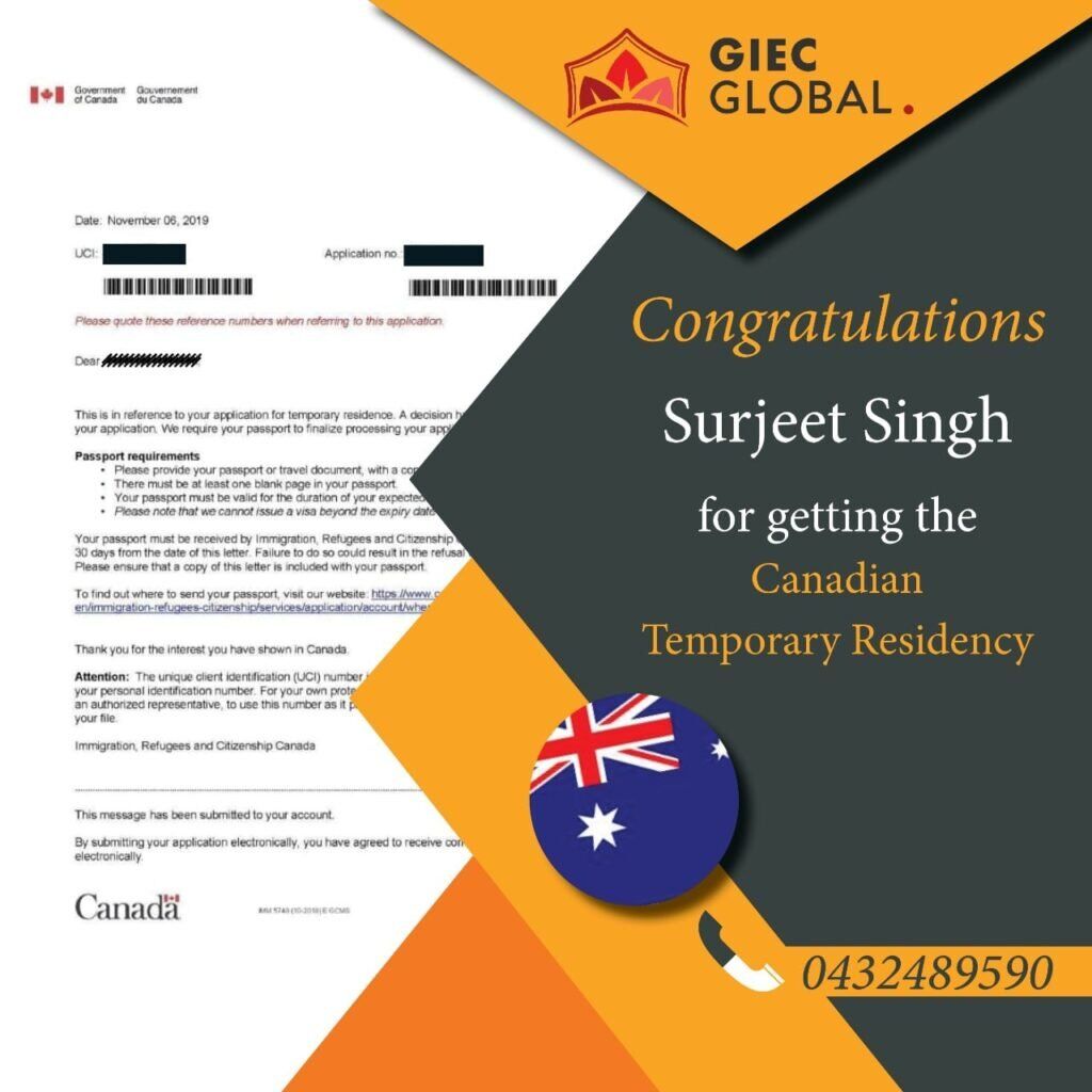 Canada PR Granted of Surjeet Singh